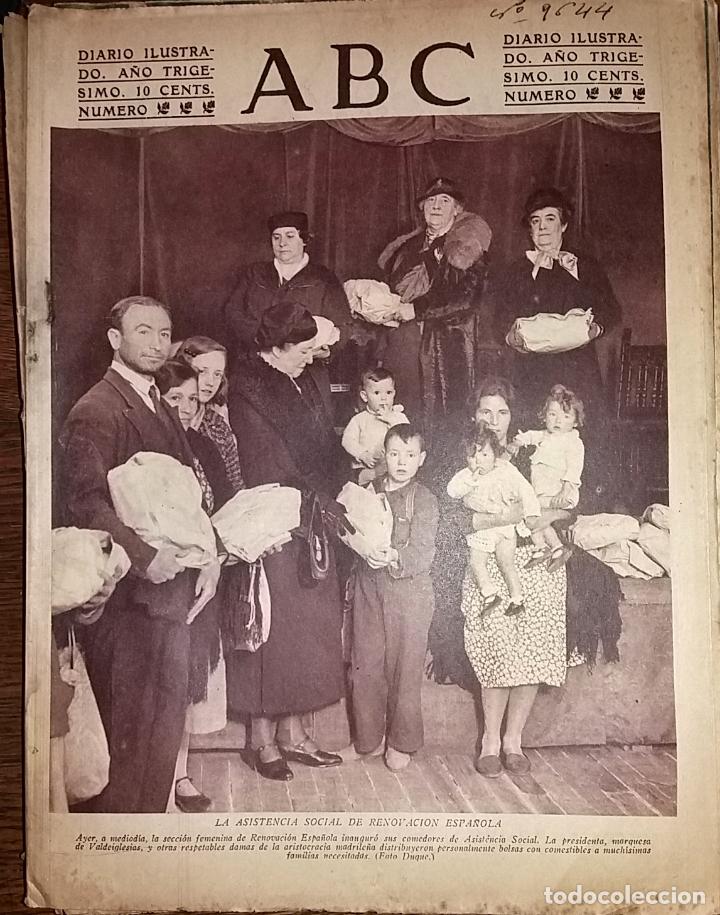 Collection Magazines and Newspapers: DIARIO ABC 21 DE ABRIL DE 1934 SERVICIO ASISTENCIA SOCIAL