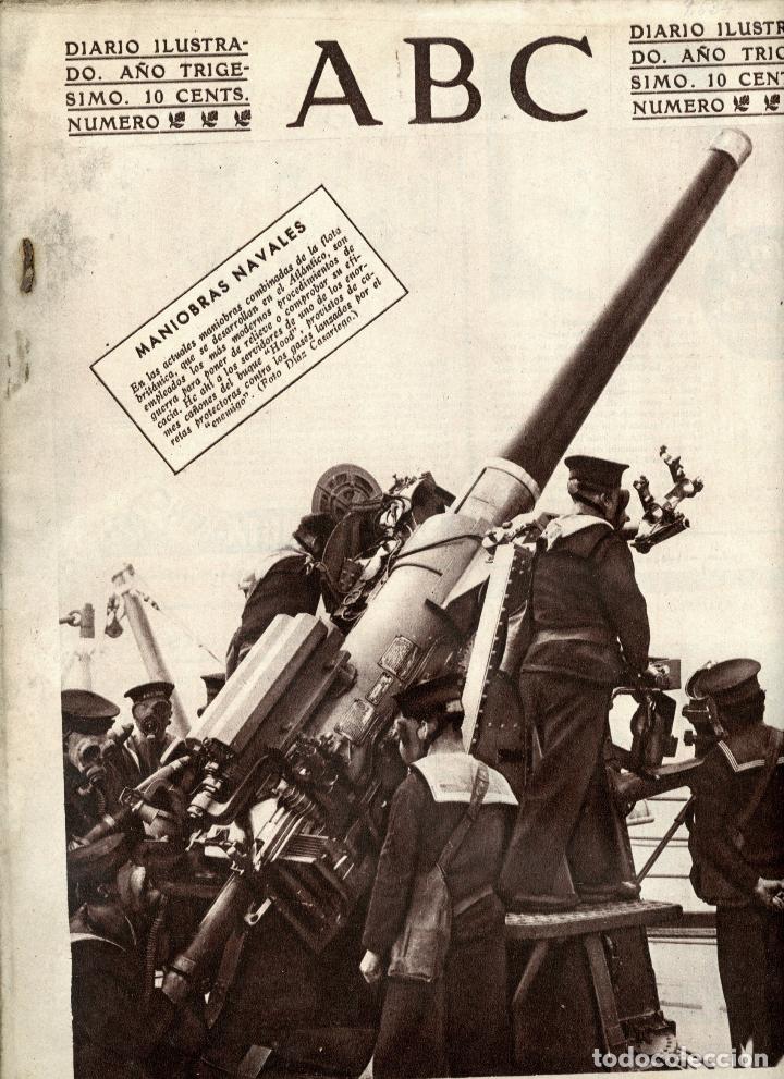 Collection Magazines and Newspapers: DIARIO ABC 10 DE ABRIL DE 1934 MANIOBRAS NAVALES