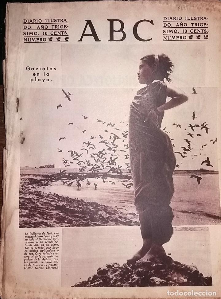 Collection Magazines and Newspapers: DIARIO ABC 14 DE ABRIL DE 1934 GAVIOTAS EN LA PLAYA IFNI