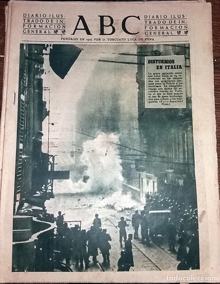Collectionnisme de Revues et Journaux: DIARIO ABC 25 DE MARZO DE 1950 DISTURBIOS EN ITALIA