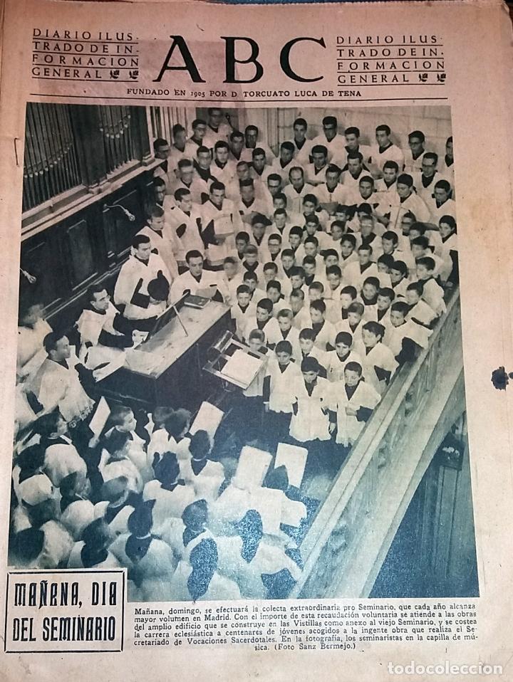 Coleccionismo de revistas y peri&oacute;dicos: DIARIO ABC 18 DE MARZO DE 1950 DIA DEL SEMINARIO