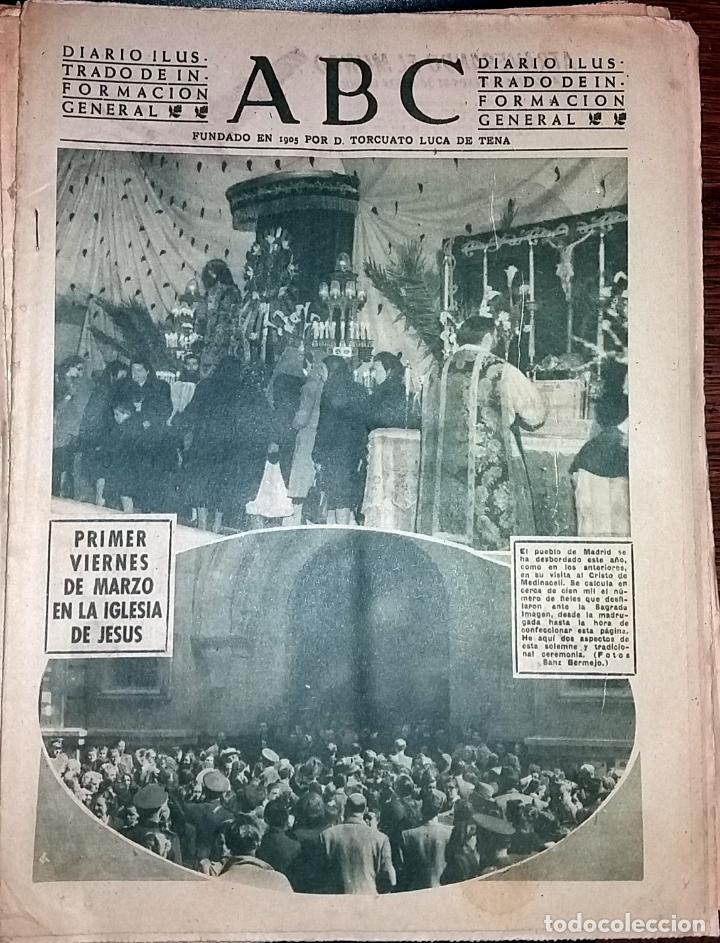 Collectionnisme de Revues et Journaux: DIARIO ABC 4 DE MARZO DE 1950 PRIMER VIERNES DE MARZO EN LA IGLESIA DE JESUS