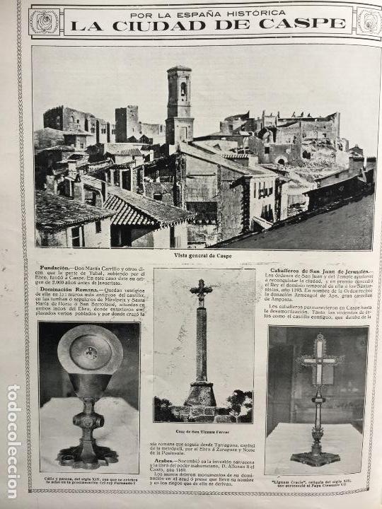 Collezionismo di Riviste e Giornali: LA CIUDAD DE CASPE.2 HOJAS REVISTA A&Ntilde;O 1915
