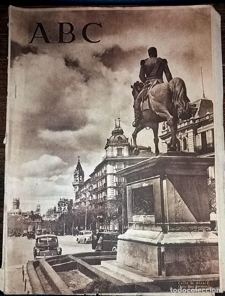 Collectionnisme de Revues et Journaux: DIARIO ABC 30 DE ABRIL DE 1950 MONUMENTO CALLE DE ALCALA DE MADRID