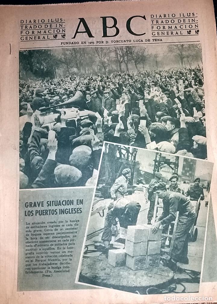 Collectionnisme de Revues et Journaux: DIARIO ABC 29 DE ABRIL DE 1950 GRAVE SITUACION EN LOS PUERTOS INGLESES