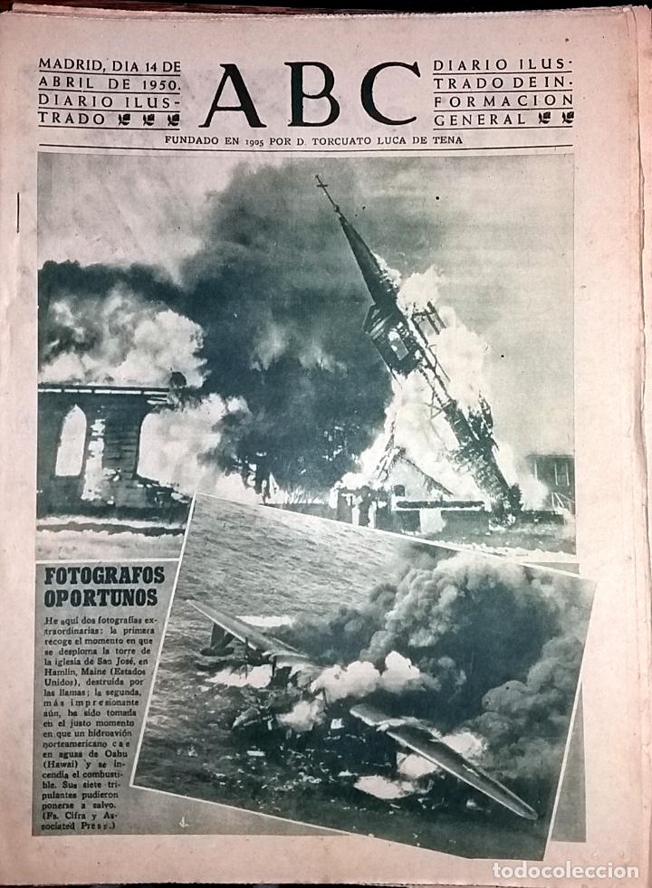 Collectionnisme de Revues et Journaux: DIARIO ABC 14 DE ABRIL DE 1950 FOTOGRAFOS OPORTUNOS