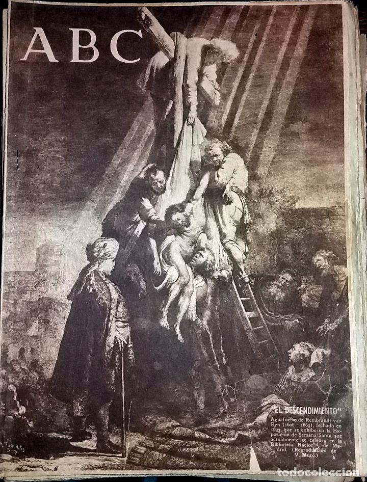 Collectionnisme de Revues et Journaux: DIARIO ABC 6 DE ABRIL DE 1950 EL DESCENDIMIENTO