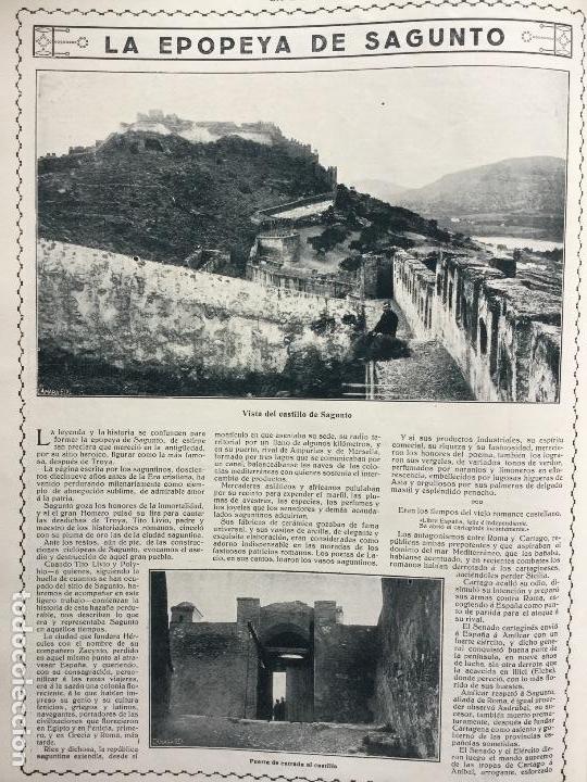 Collezionismo di Riviste e Giornali: SAGUNTO .LA EPOPEYA DE SAGUNTO.3 HOJAS REVISTA A&Ntilde;O 1915