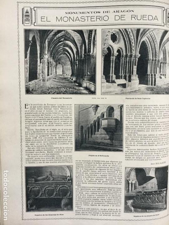 Collezionismo di Riviste e Giornali: EL MONASTERIO DE RUEDA.ZARAGOZA.HOJA REVISTA A&Ntilde;O 1915