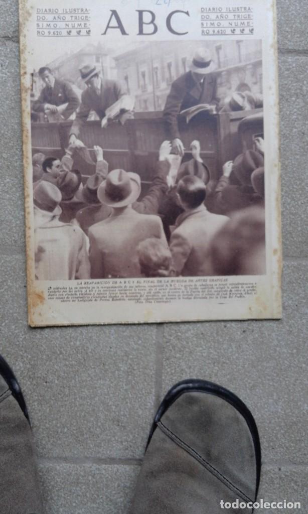 Coleccionismo de Revistas y Peri&oacute;dicos: Antiguo periodico diario espa&ntilde;ol 1934 ABC numero 9620 reaparicion ABC - Huelga artes graficas