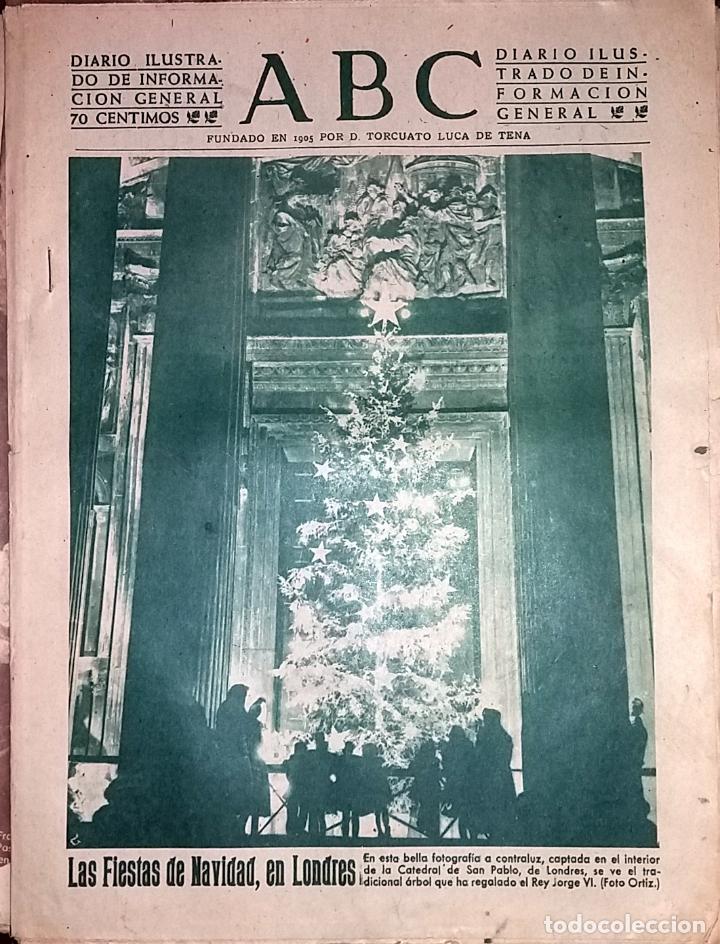 Coleccionismo de revistas y peri&oacute;dicos: DIARIO ABC 22 DE DICIEMBRE DE 1951 LAS FIESTAS DE NAVIDAD EN LONDRES