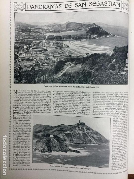 Colecionismo de Revistas e Jornais: PANORAMAS DE SAN SEBASTI&Aacute;N  PASAJES .2 HOJAS REVISTA A&Ntilde;O 1915