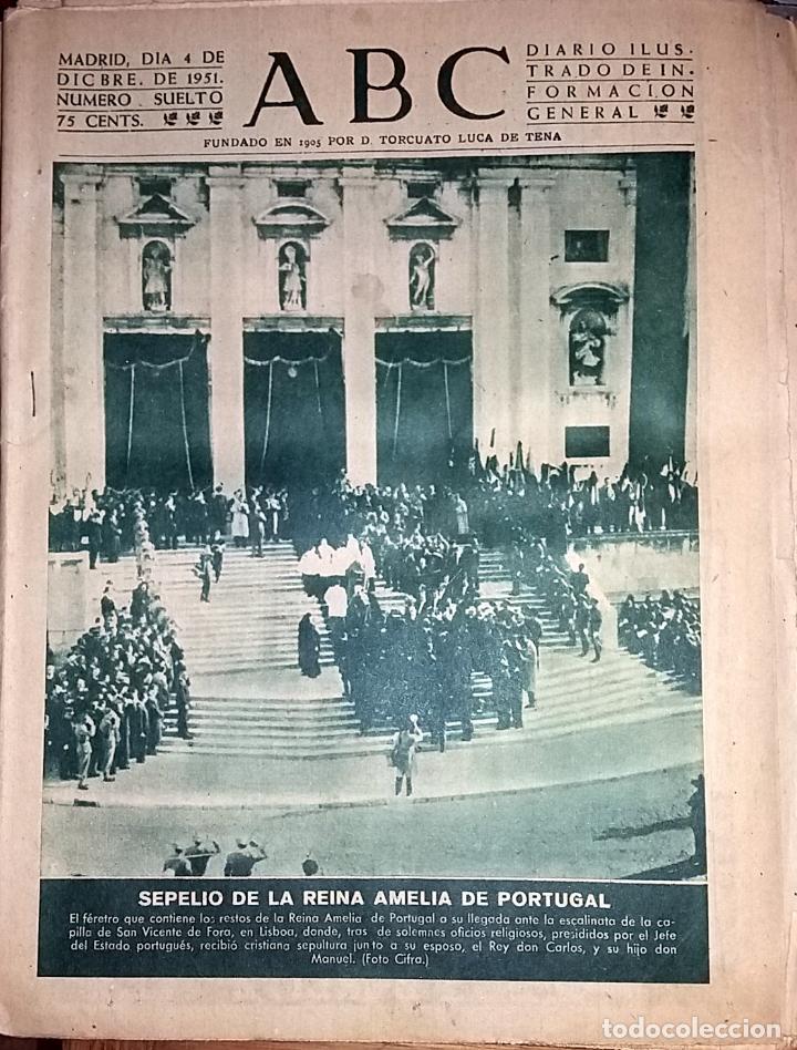 Collection Magazines and Newspapers: DIARIO ABC 5 DE DICIEMBRE DE 1951 ANIVERSARIO 59 FRANCISCO FRANCO
