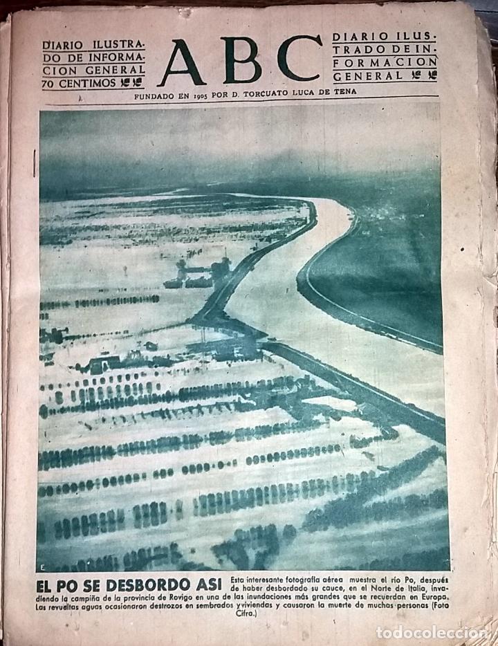 Collection Magazines and Newspapers: DIARIO ABC 1 DE DICIEMBRE DE 1951 DESBORDAMIENTO DEL RIO PO, ITALIA