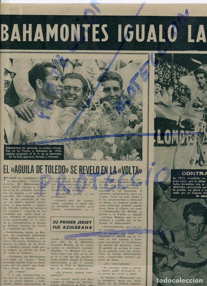 Coleccionismo de revistas y peri&oacute;dicos: CICLISMO 1959 FEDERICO VUELTA FRANCIA HOJA PORTADA REVISTA