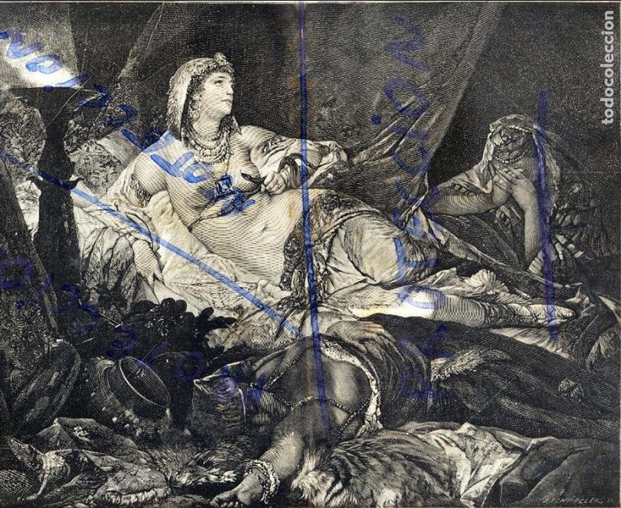 Coleccionismo de Revistas y Peri&oacute;dicos: CLEOPATRA 1883  MUERTE ILUSTRACION 2 HOJAS REVISTA