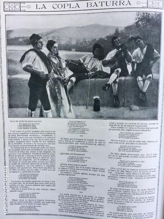 Colecionismo de Revistas e Jornais: LA COPLA BATURRA .ARAGON.2 HOJAS REVISTA A&Ntilde;O 1915