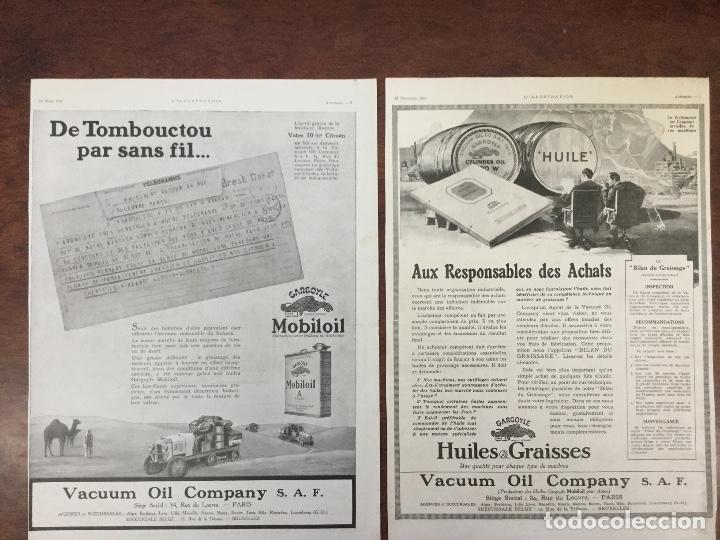 Colecionismo de Revistas e Jornais: MOBILOIL.VACUUM OIL COMPANY.ACEITE .7 HOJAS PUBLICIDAD A&Ntilde;OS 1923,1925,1926 y 1927