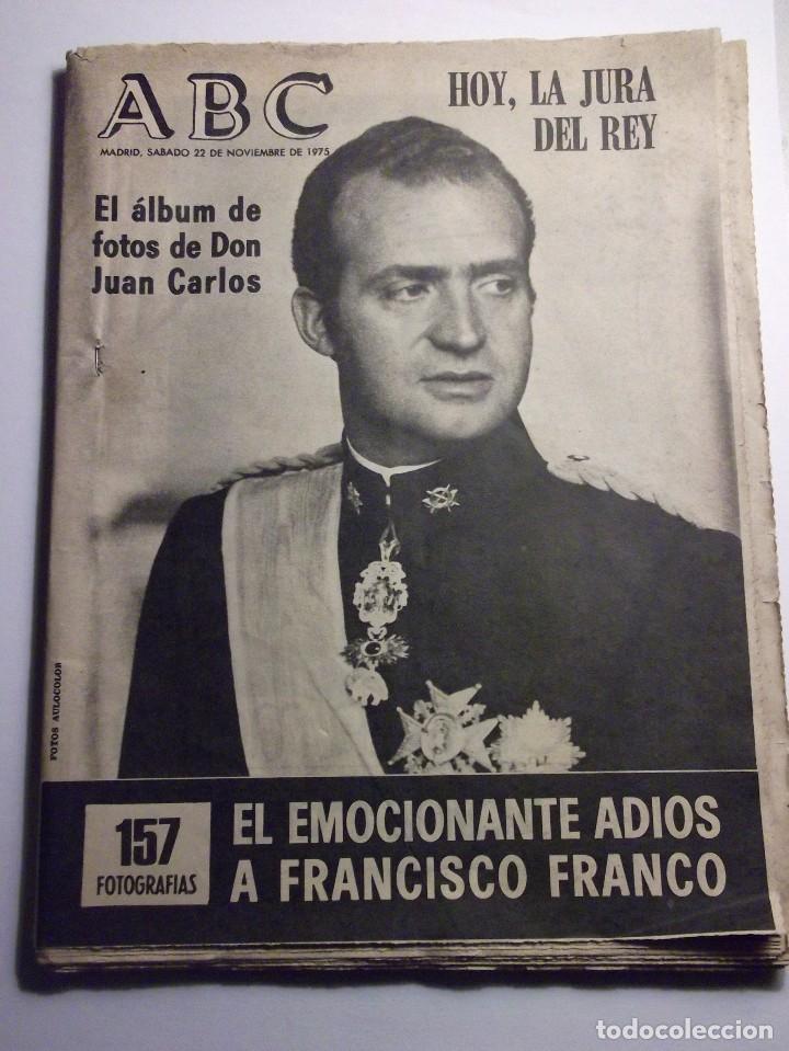 Coleccionismo de revistas y peri&oacute;dicos: PERI&Oacute;DICO ABC DE FECHA 22 DE NOVIEMBRE DE 1975
