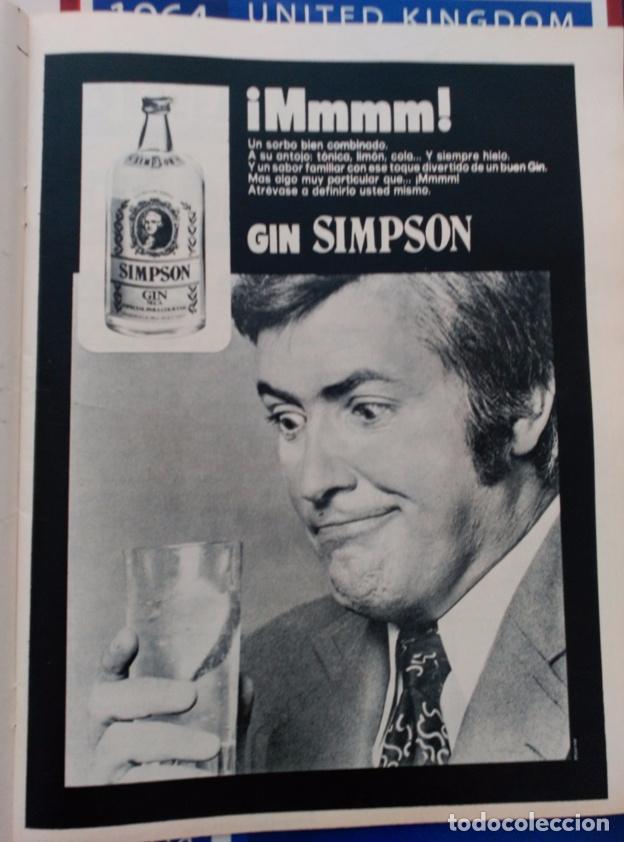 Collectionnisme de Revues et Journaux: ANUNCIO GIN GINEBRA SIMPSON