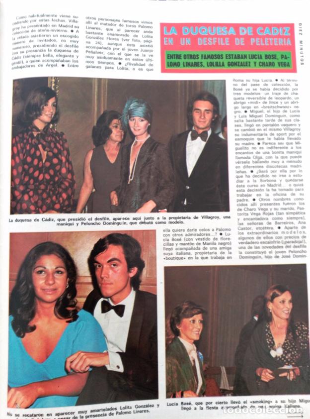Collectionnisme de Revues et Journaux: RECORTE CARMEN MARTINEZ BORDIU LOLITA FLORES LUCIA BOSE