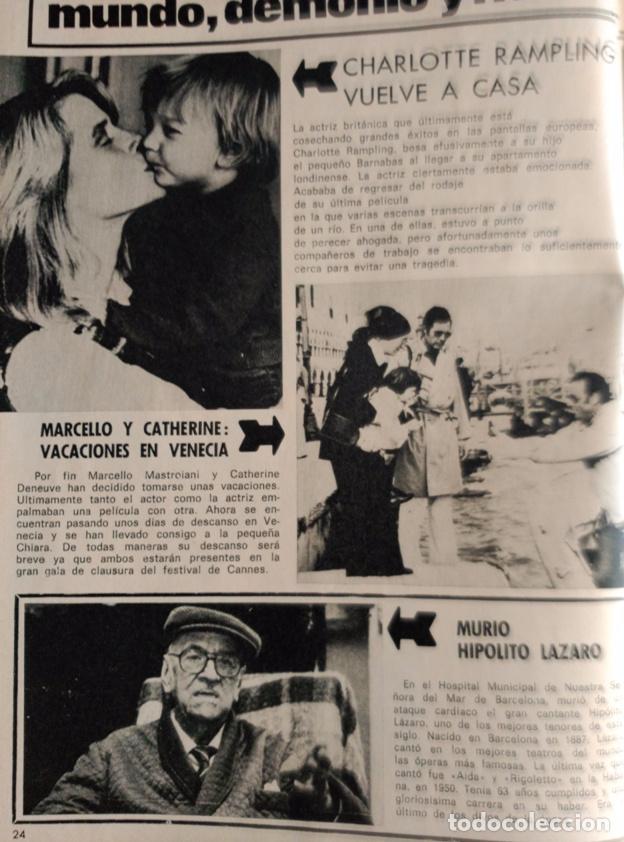 Collezionismo di Riviste e Giornali: RECORTE CHARLOTTE RAMPLING HIPOLITO LAZARO MARCELLO MASTROIANI CATHERINE DENEUVE