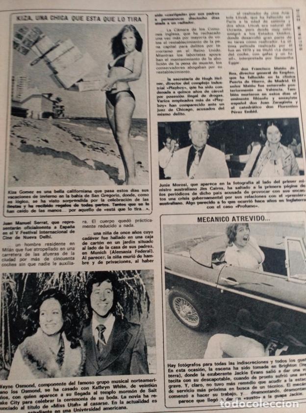 Coleccionismo de revistas y peri&oacute;dicos: RECORTE KIZA GOMEZ WAYNE OSMOND JIM CAIRNS JUNIE MOROS