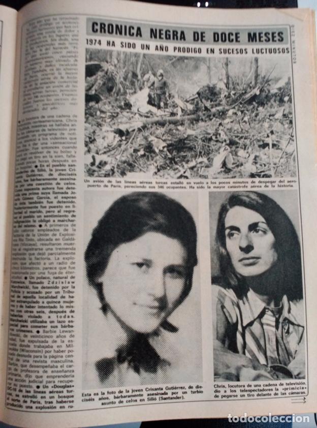 Coleccionismo de revistas y peri&oacute;dicos: RECORTE CRONICA NEGRA DE 12 MESES 1974