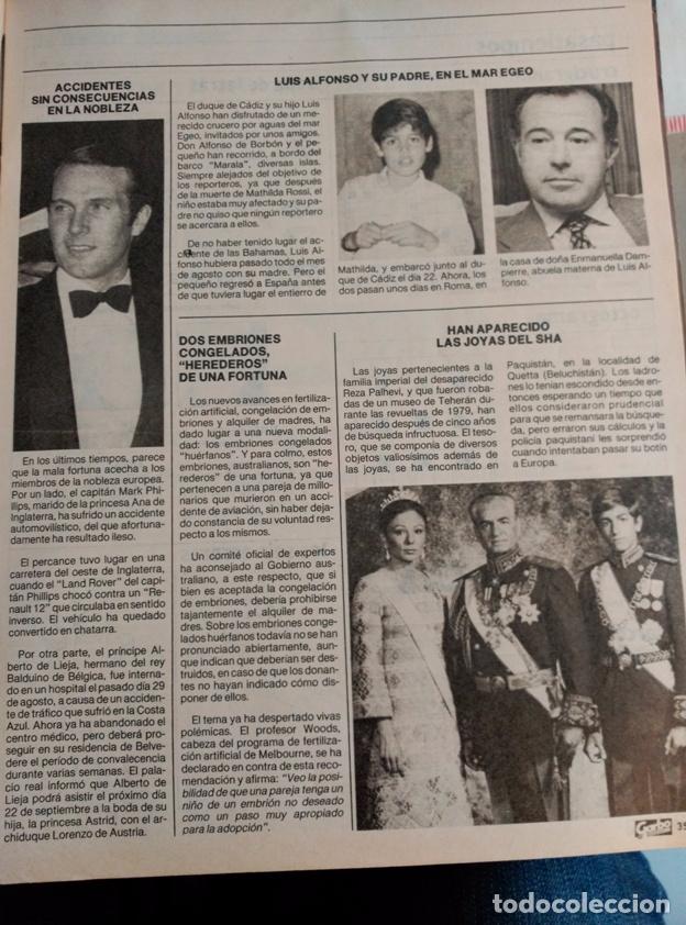 Coleccionismo de revistas y peri&oacute;dicos: RECORTE MARK PHILLIPS DON ALFONSO DE BORBON LUIS ALFONSO EL SHA DE PERSIA FARAH DIBA