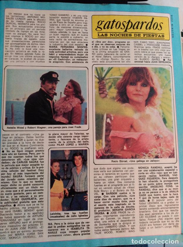 Colecionismo de Revistas e Jornais: recorte ROCIO DURCAL LEIVINHA NATALIE WOOD ROBERT WAGNER