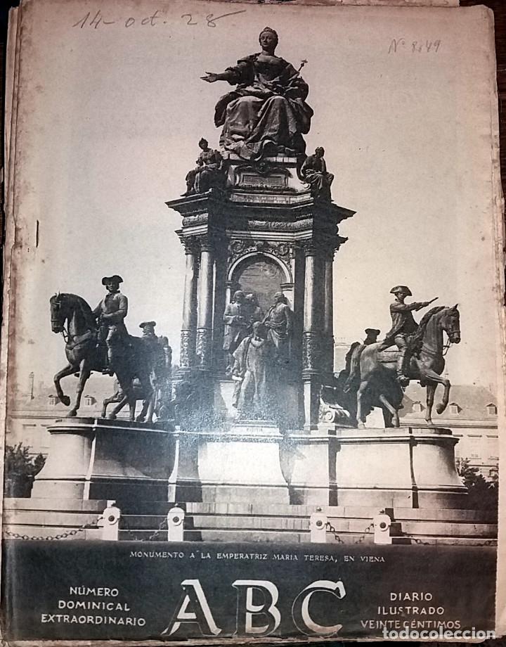 Collection Magazines and Newspapers: DIARIO ABC 14 DE OCTUBRE DE 1928 MONUMENTO A LA EMPERATRIZ MARIA TERESA EN VIENA