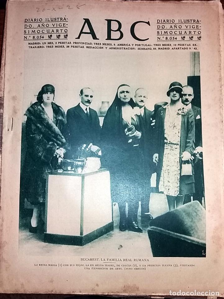 Collection Magazines and Newspapers: DIARIO ABC 20 DE OCTUBRE DE 1928 BUCAREST, LA FAMILIA REAL RUMANA