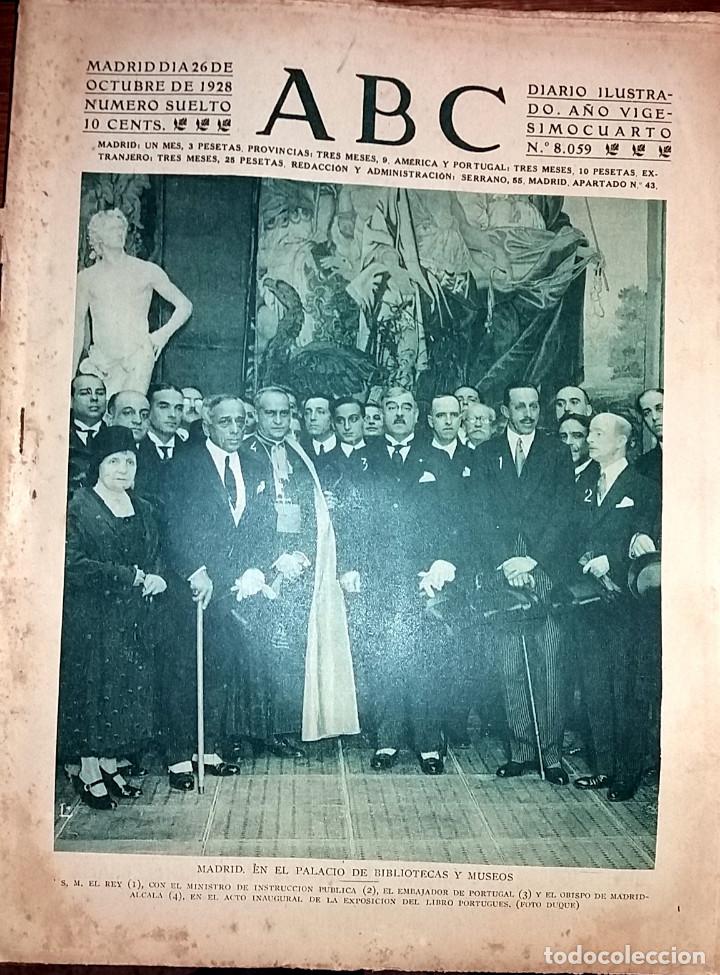 Collection Magazines and Newspapers: DIARIO ABC 26 DE OCTUBRE DE 1928 MADRID EXPOSICION DEL LIBRO PORTUGUES