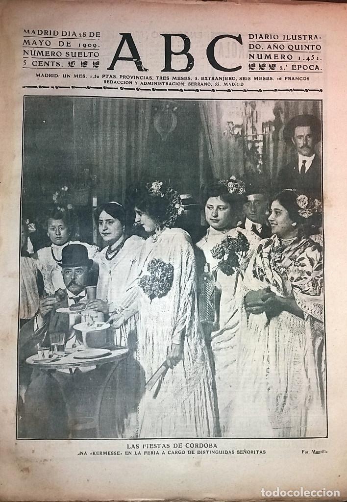 Collection Magazines and Newspapers: DIARIO ABC 28 DE MAYO DE 1909 LAS FIESTAS DE CORDOBA