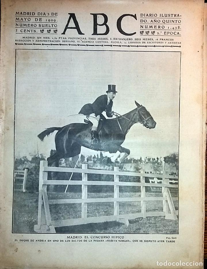 Collection Magazines and Newspapers: DIARIO ABC 5 DE MAYO DE 1909 MADRID, EL CONCURSO HIPICO