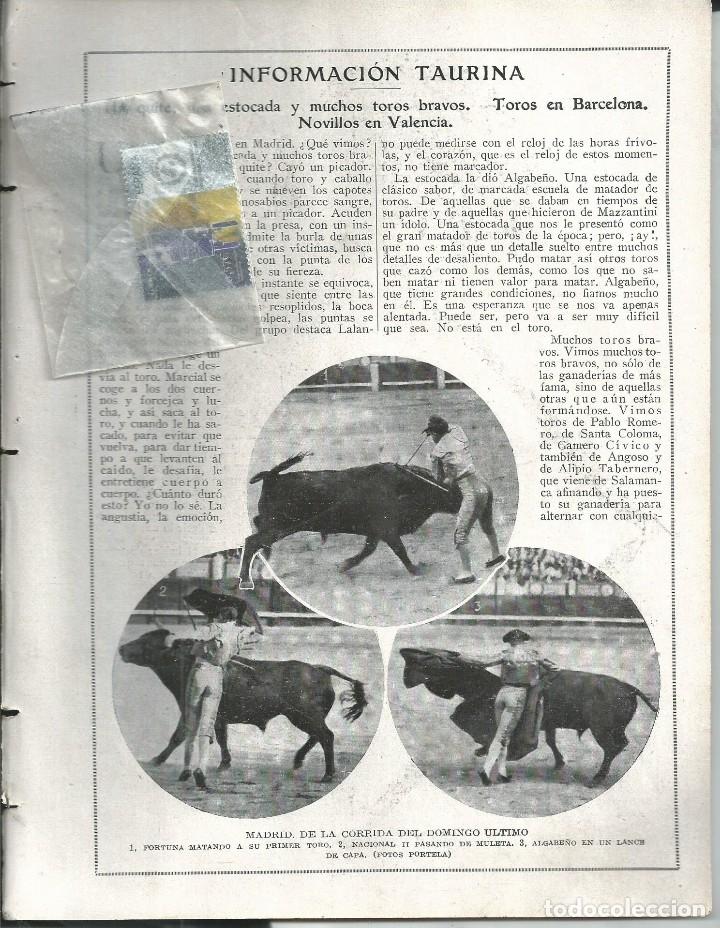 Coleccionismo de revistas y peri&oacute;dicos: BYN MAY 1924.N&ordm; 1723. TOROS EN BARCELONA NACIONAL ALGABE&Ntilde;O MARCIAL LALANDA CARRATALA