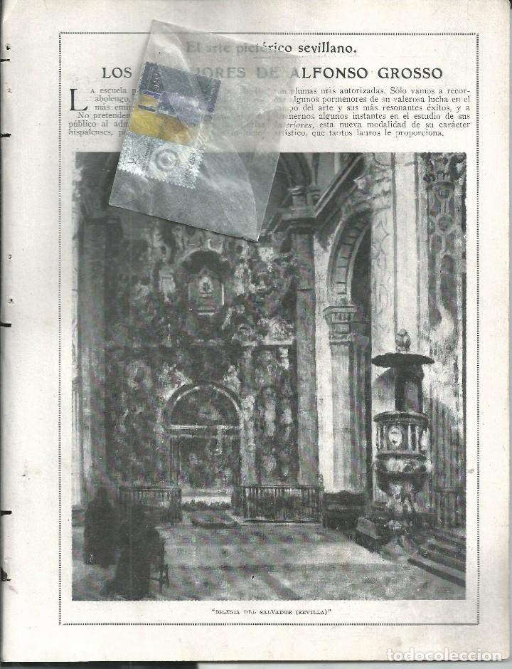 Collezionismo di Riviste e Giornali: BYN MAY 1924.N&ordm; 1723. ARTE PICTORICO SEVILLANO. LOS INTERIORES DE ALFONSO GROSSO 4 PAGINAS COMPLETO