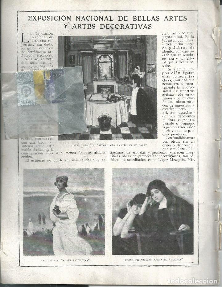Collezionismo di Riviste e Giornali: BYN JUN 1924.N&ordm; 1724.EXPOSICION NACIONAL DE BELLAS ARTES Y ARTES DECORATIVAS.ORACION MARCIANO ZURITA