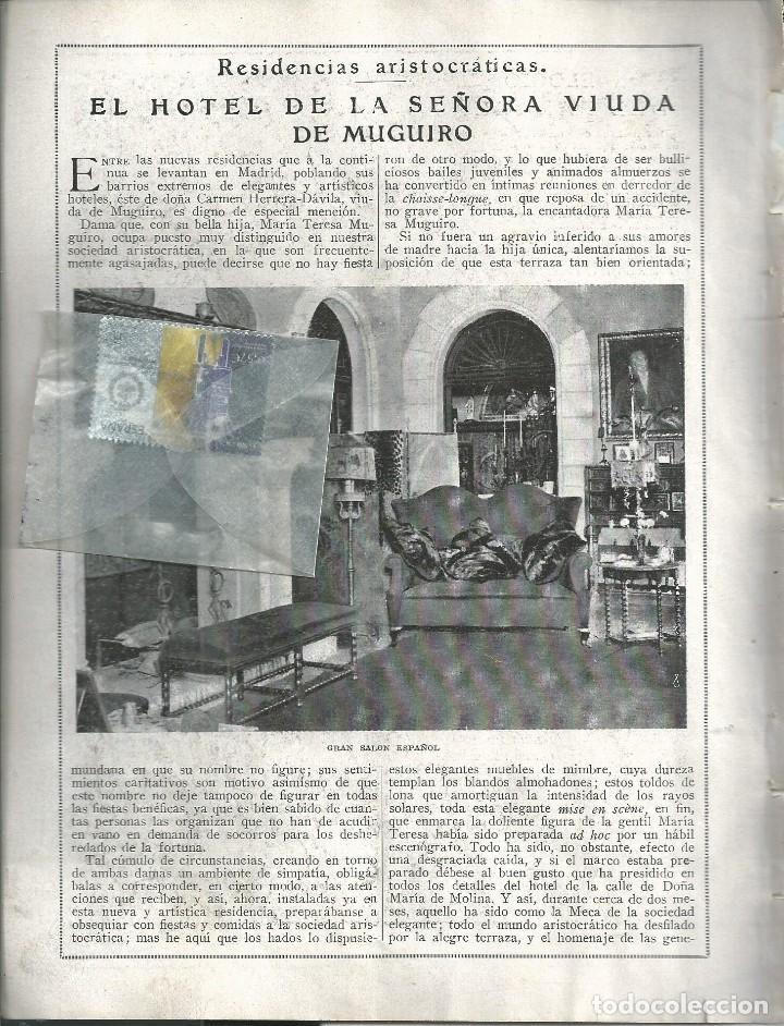 Collection Magazines and Newspapers: BYN JUN 1924.N&ordm; 1725. RESIDENCIAS ARISTOCRATICAS 4 PAG EL HOTEL DE LA SE&Ntilde;ORA VIUDA DE MUGUIRO MADRID