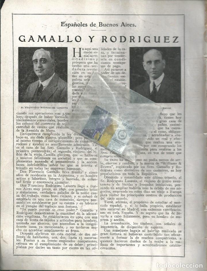 Collezionismo di Riviste e Giornali: BYN JUN 1924.N&ordm; 1725.  EMPRESARIOS ESPA&Ntilde;OLES EN BUENOS AIRES GAMALLO Y RODRIGUEZ GALLEGOS ARGENTINA