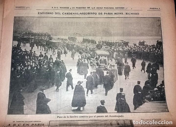 Collection Magazines and Newspapers: DIARIO ABC 4 DE FEBRERO DE 1908 ASESINATO REY CARLOS PORTUGAL