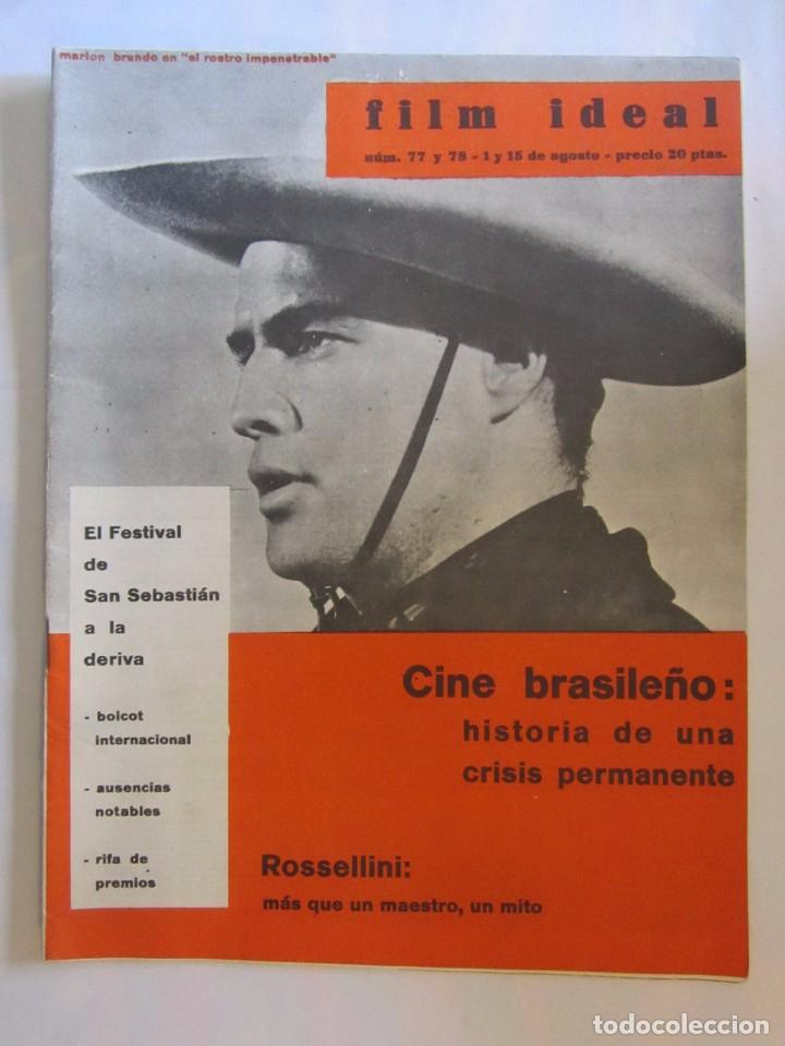 Collezionismo di Riviste e Giornali: REVISTA DE CINE FILM IDEAL N&ordm; 77 Y 78 1 Y 15 AGOSTO 1961 DOS EN UNO