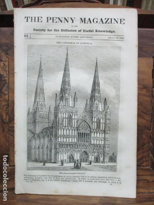 Coleccionismo de revistas y peri&oacute;dicos: THE PENNY MAGAZINE OF THE SOCIETY FOR THE DIFFUSION OF USEFUL KNOWLEDGE. N&ordm; 61. MARCH 16, 1833.