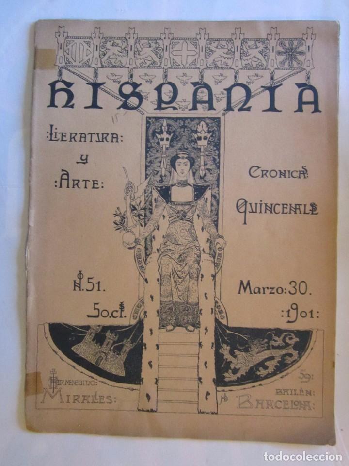 Coleccionismo de revistas y peri&oacute;dicos: (LOTE 2)MAGNIFICA REVISTA HISPANIA MARZO 1901 MUY INTERESANTE