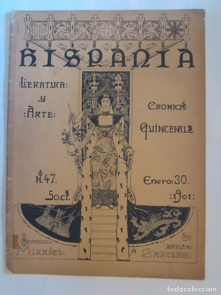 Coleccionismo de revistas y peri&oacute;dicos: (LOTE 2) REVISTA HISPANIA N&ordm; 47 ENERO 1901