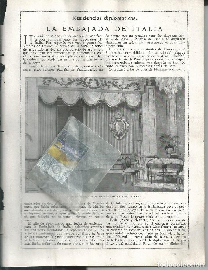 Collezionismo di Riviste e Giornali: BYN JUN 1924.N&ordm; 1726.RESIDENCIAS DIPLOMATICAS EMBAJADA DE ITALIA MADRID. VIVA ITALIA POR J XAUDARO