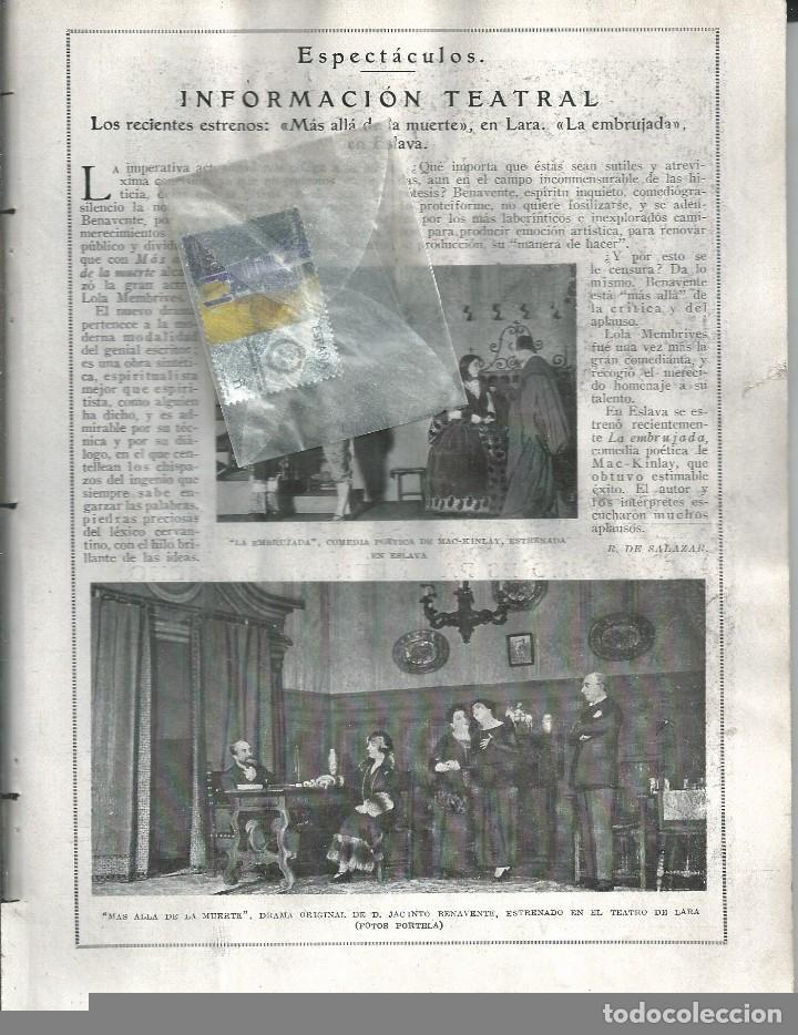 Coleccionismo de Revistas y Peri&oacute;dicos: BYN JUN 1924.N&ordm; 1727.TEATRO LARA.ESTRENO MAS ALLA DE LA MUERTE DE JACINTO BENAVENTE . ESTRENO ESLAVA