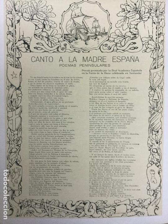 Coleccionismo de revistas y peri&oacute;dicos: CANT&Oacute; A LA MADRE ESPA&Ntilde;A .POESIA PREMIADA POR LA REAL ACADEMIA ESPA&Ntilde;OLA.REVISTA A&Ntilde;O 1923