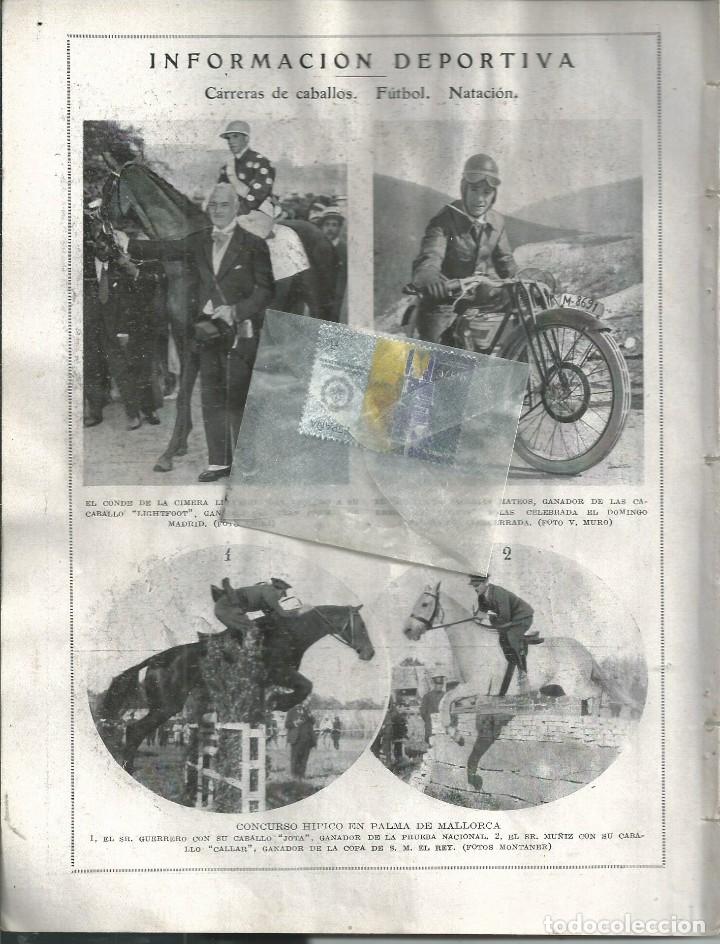 Coleccionismo de revistas y peri&oacute;dicos: BYN JUN 1924.N&ordm; 1727.CONCURSO HIPICO MALLORCA CARRERAS DE MOTOS NAVACERRADA UNION SPORTING SILENO