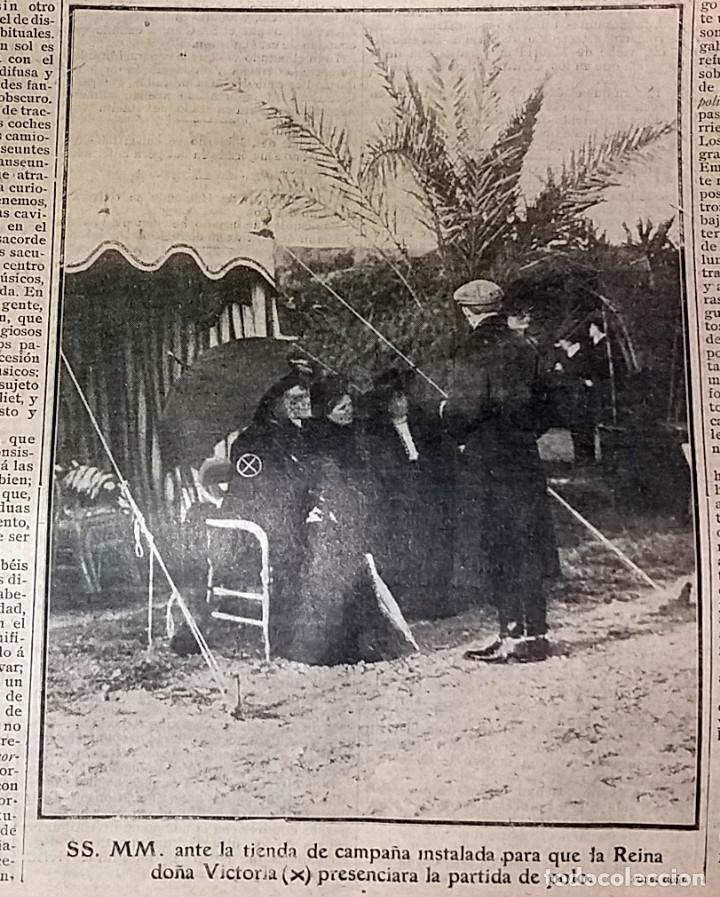 Collection Magazines and Newspapers: DIARIO ABC 19 DE FEBRERO DE 1908 LOS REYES EN  MORATALLA. PARTIDO DE POLO